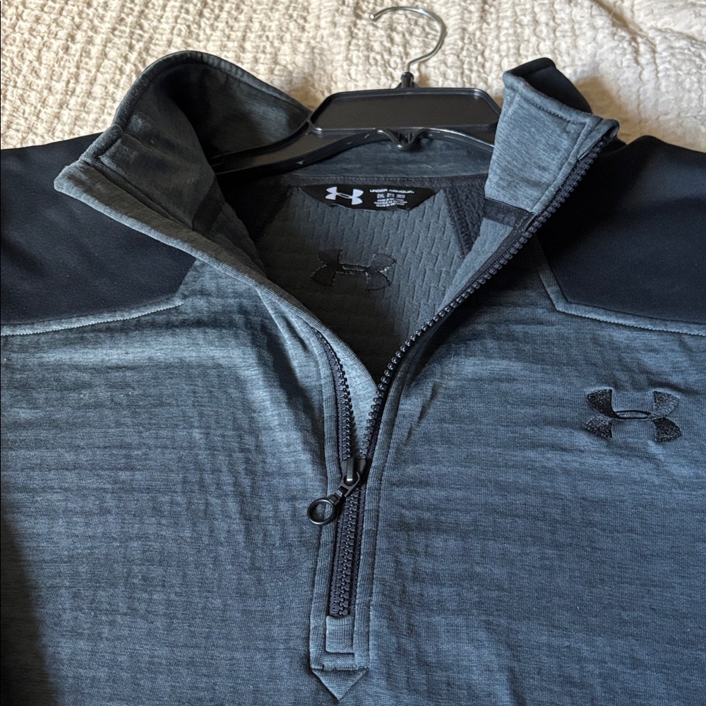 Under Armour Black and Gray quarter zip pullover